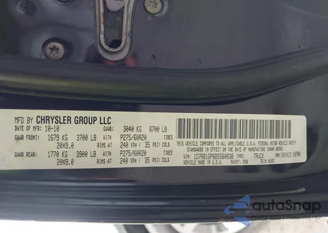 2011 Dodge Ram 1500 z USA, uszkodzony, nr VIN 1D7RB1GP6BS560838